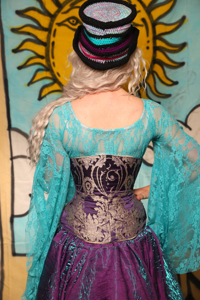 Wench Underbust Corset in Royalty Damask - Surprise Sale!
