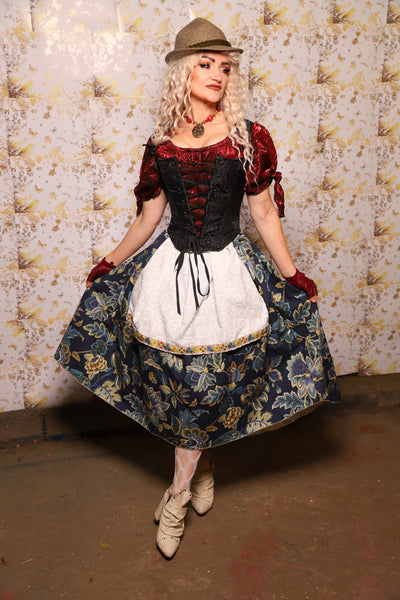 15. Oktoberfest Set #15: Elizabethan Corset + Hobbit Tulip Skirt + Apron *blouse sold separately* - Oktoberfest Sets Collection