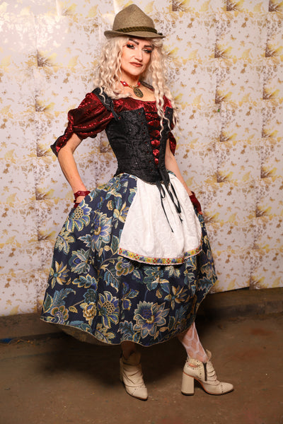15. Oktoberfest Set #15: Elizabethan Corset + Hobbit Tulip Skirt + Apron *blouse sold separately* - Oktoberfest Sets Collection