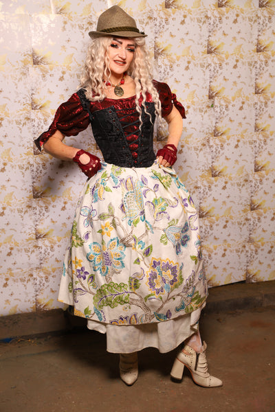 Hobbit Tulip Skirt + Apron ONLY in Painted Wildflower - Oktoberfest Sets Collection