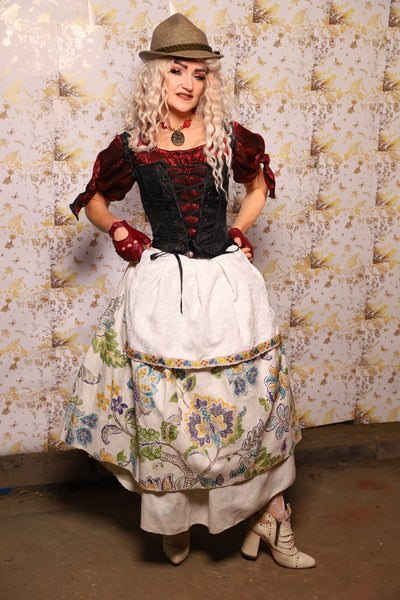 Hobbit Tulip Skirt + Apron ONLY in Painted Wildflower - Oktoberfest Sets Collection