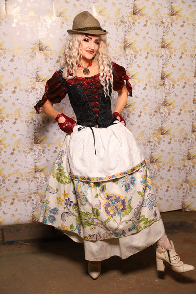 Hobbit Tulip Skirt + Apron ONLY in Painted Wildflower - Oktoberfest Sets Collection