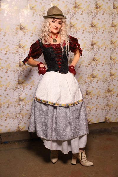 Elizabethan Corset in Black Filigree - Oktoberfest Sets Collection