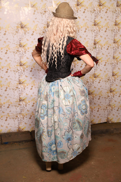 34. Hobbit Tulip Skirt + Apron ONLY in Morning Mist Floral - Oktoberfest Sets Collection