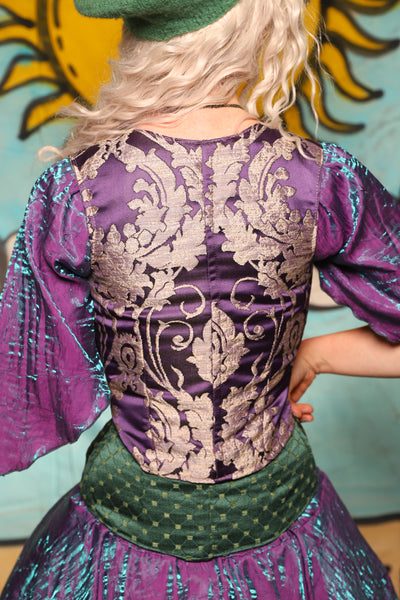 Cropped Marie Bodice in Royalty Damask - Surprise Sale!