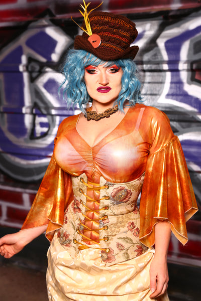 Torian Corset in Florianna Floral - The Time Warp Collection