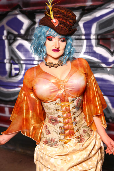 Torian Corset in Florianna Floral - The Time Warp Collection