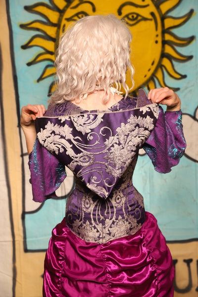 Hooded Vixen Corset in Royalty Damask - Surprise Sale!