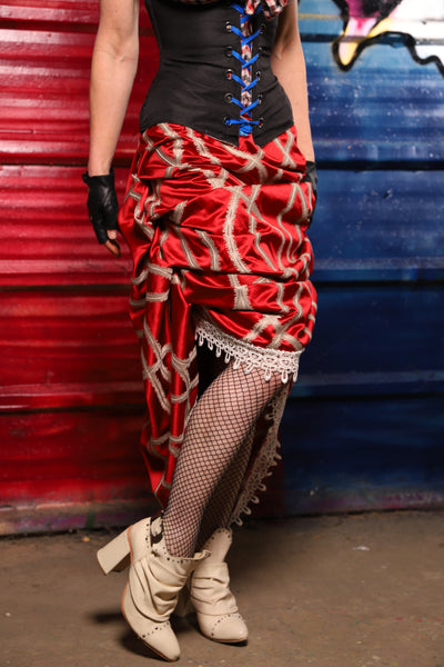 42. Swoon Skirt w/white lace trim in Rocket’s Red Glare - The Ameri-can-can Collection