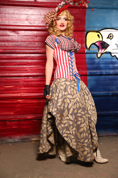 04. Crescent Skirt in Etched Oak - The Ameri-can-can Collection