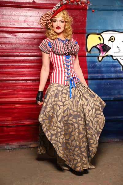 04. Crescent Skirt in Etched Oak - The Ameri-can-can Collection