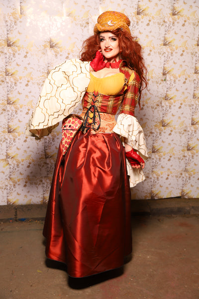 35. Tulip Skirt in Rust Taffeta - The Marinara Maidens Collection