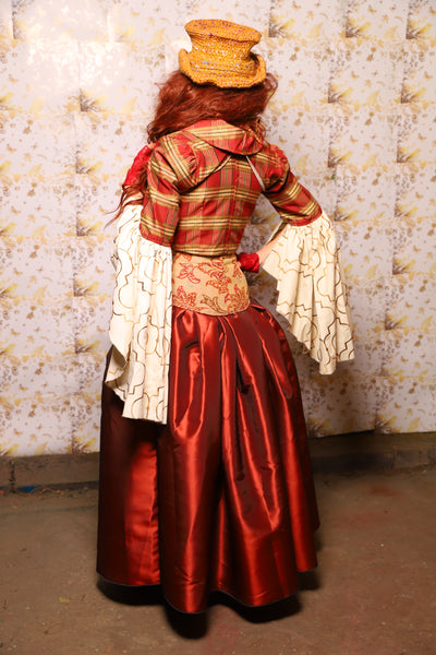 35. Tulip Skirt in Rust Taffeta - The Marinara Maidens Collection