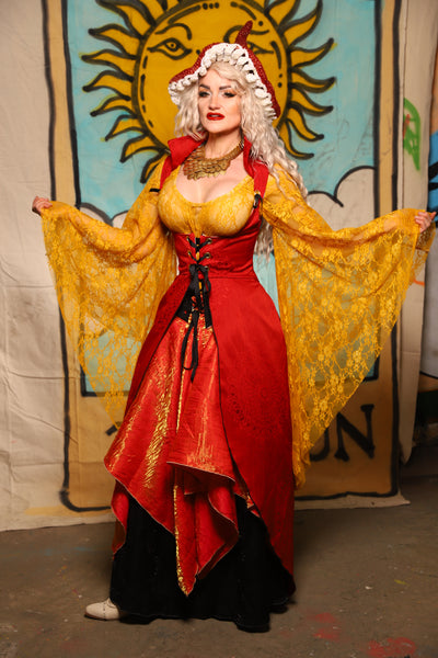 Birch Vixen in Scarlet Mandala Medallion - The Solar Flair Collection
