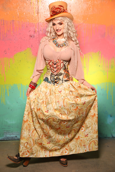 Tulip Skirt in Citrus Watercolor - The "Fairy Flea Market" Collection