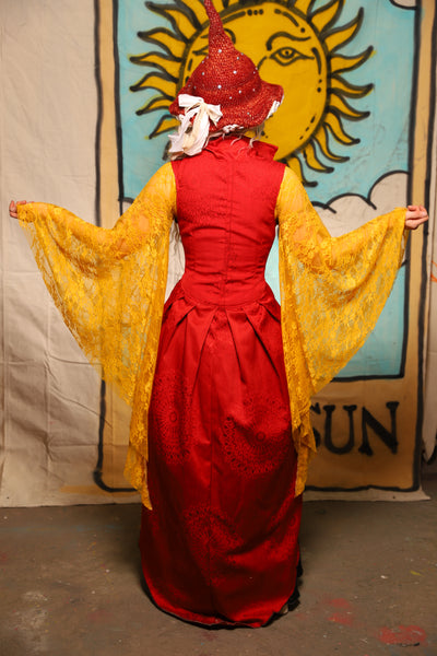 Birch Vixen in Scarlet Mandala Medallion - The Solar Flair Collection