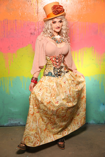 Tulip Skirt in Citrus Watercolor - The "Fairy Flea Market" Collection