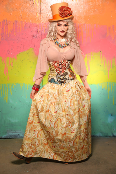 Tulip Skirt in Citrus Watercolor - The "Fairy Flea Market" Collection