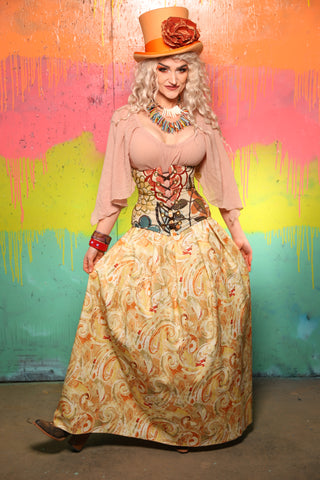 Tulip Skirt in Citrus Watercolor - The "Fairy Flea Market" Collection