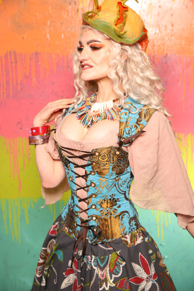 Petite Aurora in Turquise & Bronze Medallion - The "Fairy Flea Market" Collection