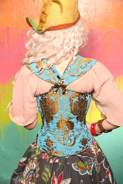 Petite Aurora in Turquise & Bronze Medallion - The "Fairy Flea Market" Collection