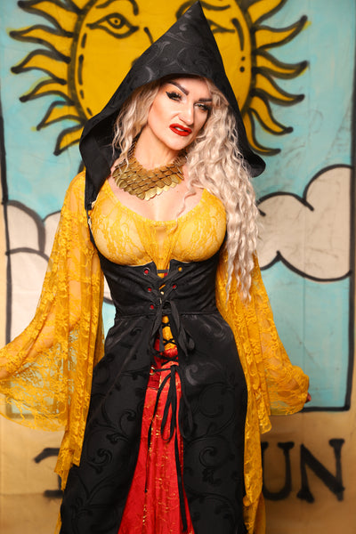 Hooded Birch Vixen in Midnight Swirl - The Solar Flair Collection