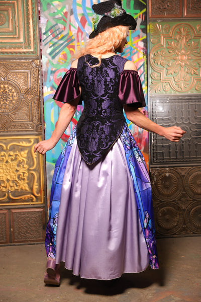 12. Tulip Skirt in Stained-glass  Butterfly w/ Lilac Back - The Sacred Metamorphosis Collection