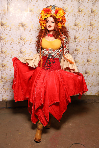 21. Fairy Skirt in Hot Rod Shimmer - The Marinara Maidens Collection