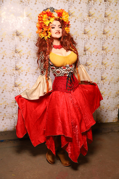 21. Fairy Skirt in Hot Rod Shimmer - The Marinara Maidens Collection