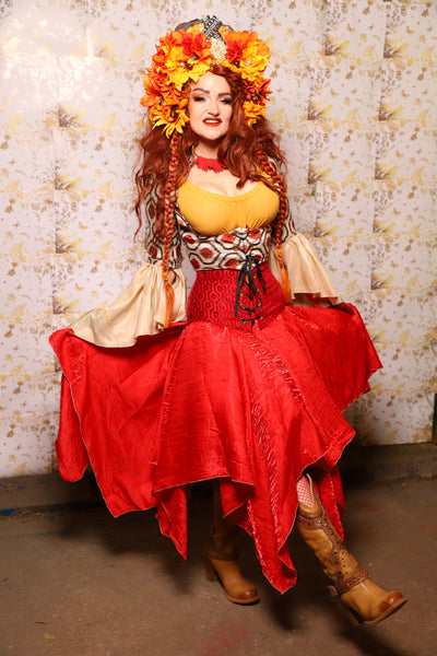 21. Fairy Skirt in Hot Rod Shimmer - The Marinara Maidens Collection