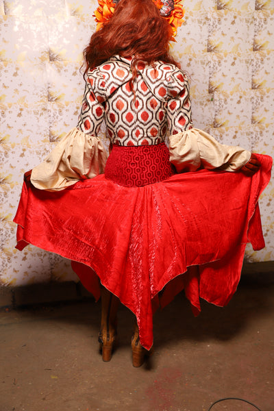 21. Fairy Skirt in Hot Rod Shimmer - The Marinara Maidens Collection