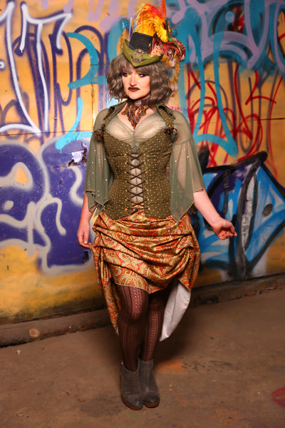 Set #04 "Emergence Energy" Overbust Voyager Corset + Swoon Skirt - The Kit & Caboodle Collection