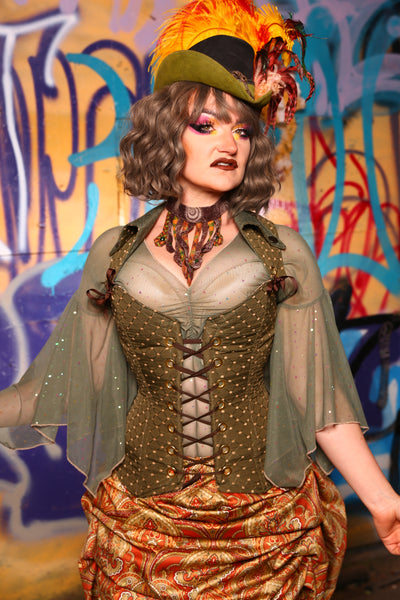 Set #04 "Emergence Energy" Overbust Voyager Corset + Swoon Skirt - The Kit & Caboodle Collection