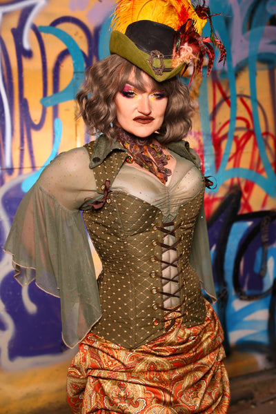 Set #04 "Emergence Energy" Overbust Voyager Corset + Swoon Skirt - The Kit & Caboodle Collection