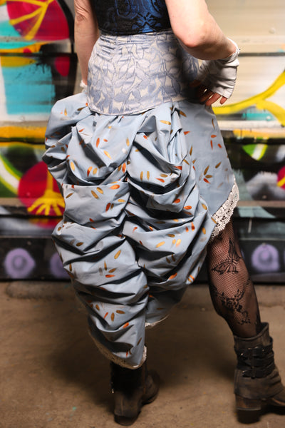 03. Mini Bustle Skirt in Water Willow Reed - The Dark Waters Collection