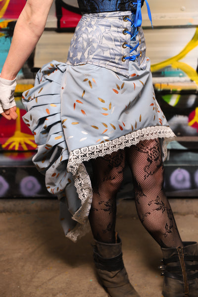 03. Mini Bustle Skirt in Water Willow Reed - The Dark Waters Collection