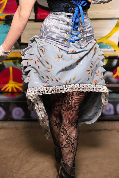 03. Mini Bustle Skirt in Water Willow Reed - The Dark Waters Collection