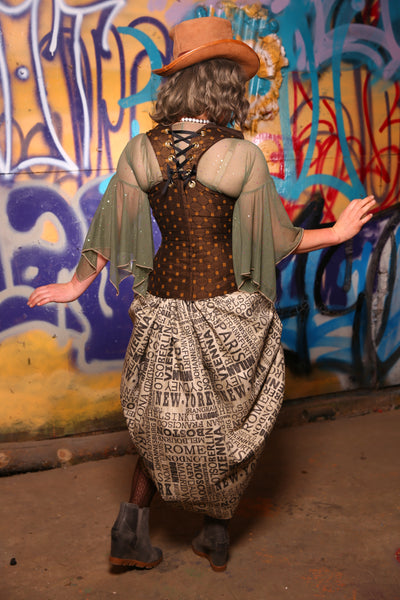 Set #12 "Around the World in 80 Days" Underbust Voyager Corset + Swoon Skirt - The Kit & Caboodle Collection