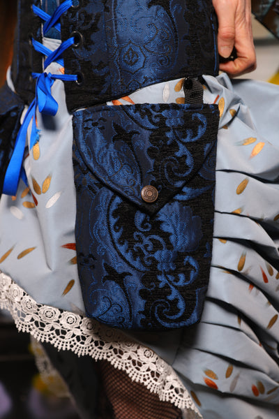 Petite Aurora in Black and Blue Medallion Full size pictured - The Dark Waters Collection