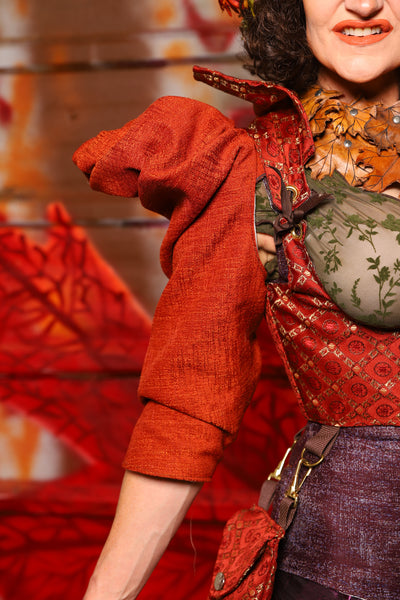 16. Detachable Structured Puff Sleeves in Marmalade Texture - The Fall Fabulosity! Collection