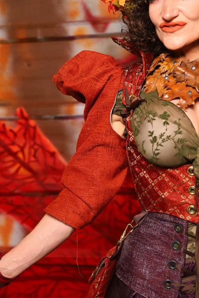 16. Detachable Structured Puff Sleeves in Marmalade Texture - The Fall Fabulosity! Collection