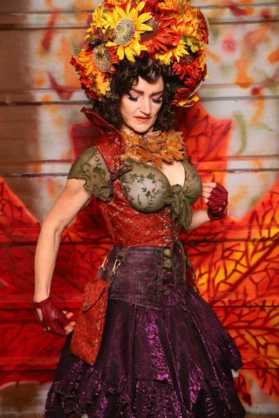 11. Cropped Vixen w/hardware in Persimmon Square w/Matching Pockets - The Fall Fabulosity! Collection