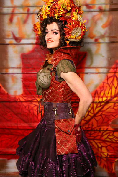 11. Cropped Vixen w/hardware in Persimmon Square w/Matching Pockets - The Fall Fabulosity! Collection