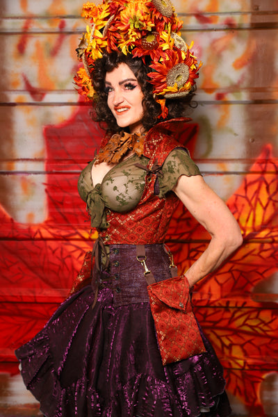 11. Cropped Vixen w/hardware in Persimmon Square w/Matching Pockets - The Fall Fabulosity! Collection
