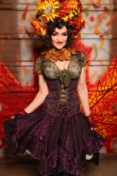 21. Greta Corset in Plum Texture - The Fall Fabulosity! Collection