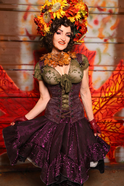 21. Greta Corset in Plum Texture - The Fall Fabulosity! Collection
