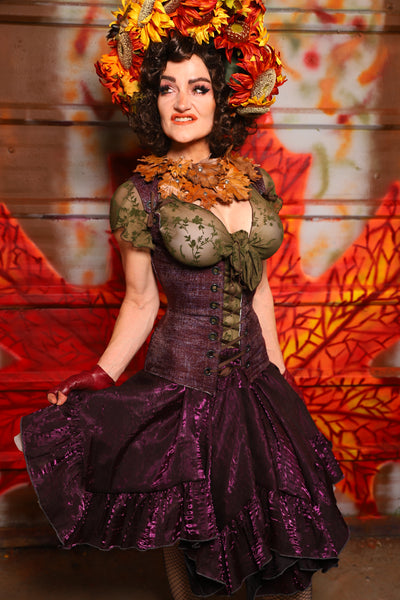 21. Greta Corset in Plum Texture - The Fall Fabulosity! Collection