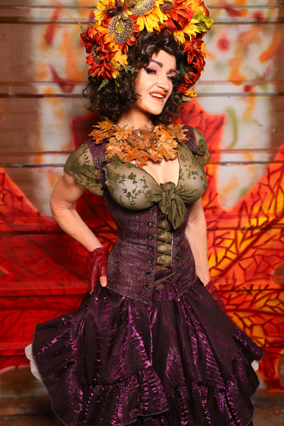 21. Greta Corset in Plum Texture - The Fall Fabulosity! Collection
