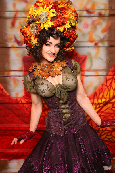 21. Greta Corset in Plum Texture - The Fall Fabulosity! Collection