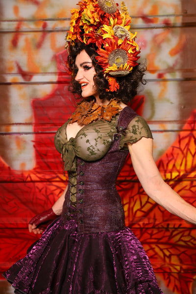 21. Greta Corset in Plum Texture - The Fall Fabulosity! Collection